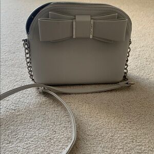 Betsey Johnson Gray Crossbody Bag with Bow